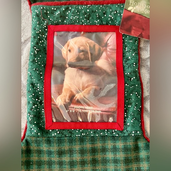 🎄Holiday Time “My Puppy” Christmas Stocking – Bone Shape w/ Photo Slot 🎁 - Picture 2 of 4